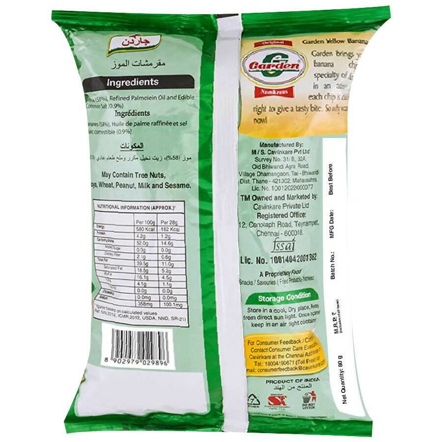 Garden Yellow Banana Chips | Grocsy