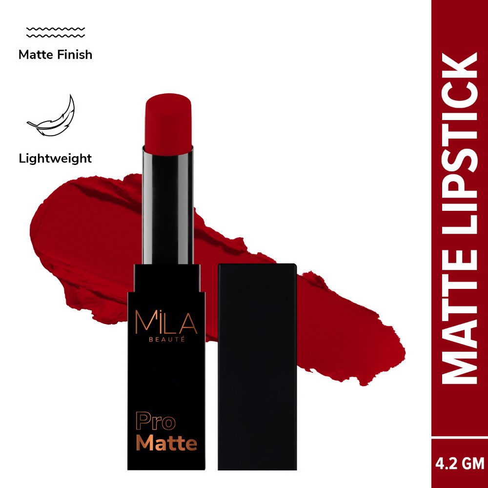 Mila Beaute Pro Matte Long Lasting Creamy Matte Finish Lipstick - Neerja | Grocsy
