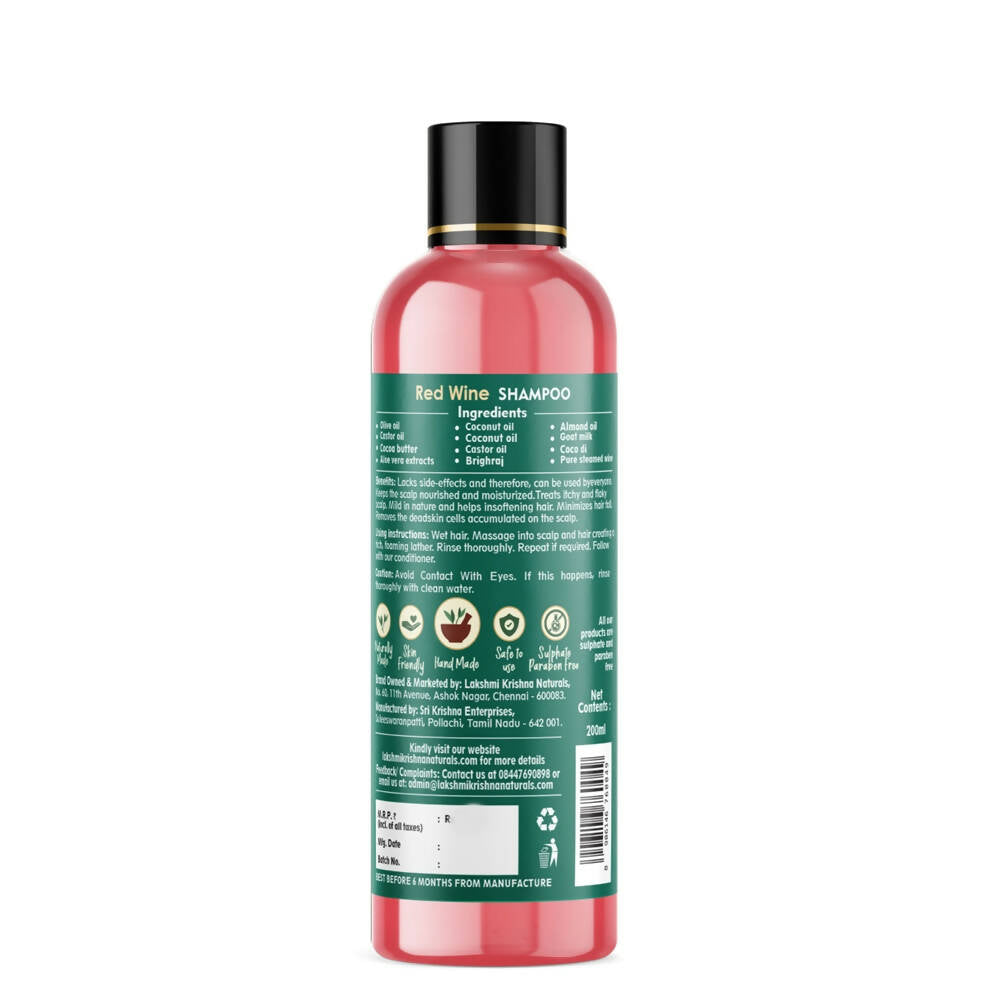 Lakshmi Krishna Naturals Red Wine Shampoo | Grocsy