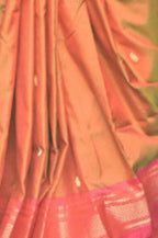 Very Much Indian Handloom Yeola Pure Silk Paithani - Dual Tone Green Pink | Grocsy