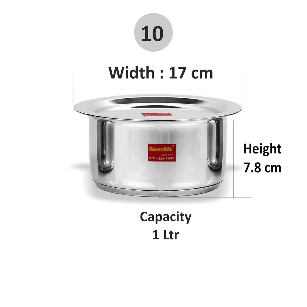 Sumeet Stainless Steel Encapsulated Bottom Induction & Gas Stove Friendly Container | Grocsy