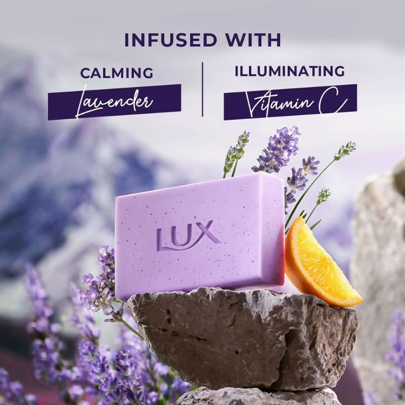 Lux Essence Of Himalayas Lavender & Vitamin C Exfoliating Soap | Grocsy