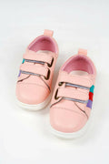 Tiny Bugs For Boys & Girls Double Velcro Sneakers - Pink | Grocsy