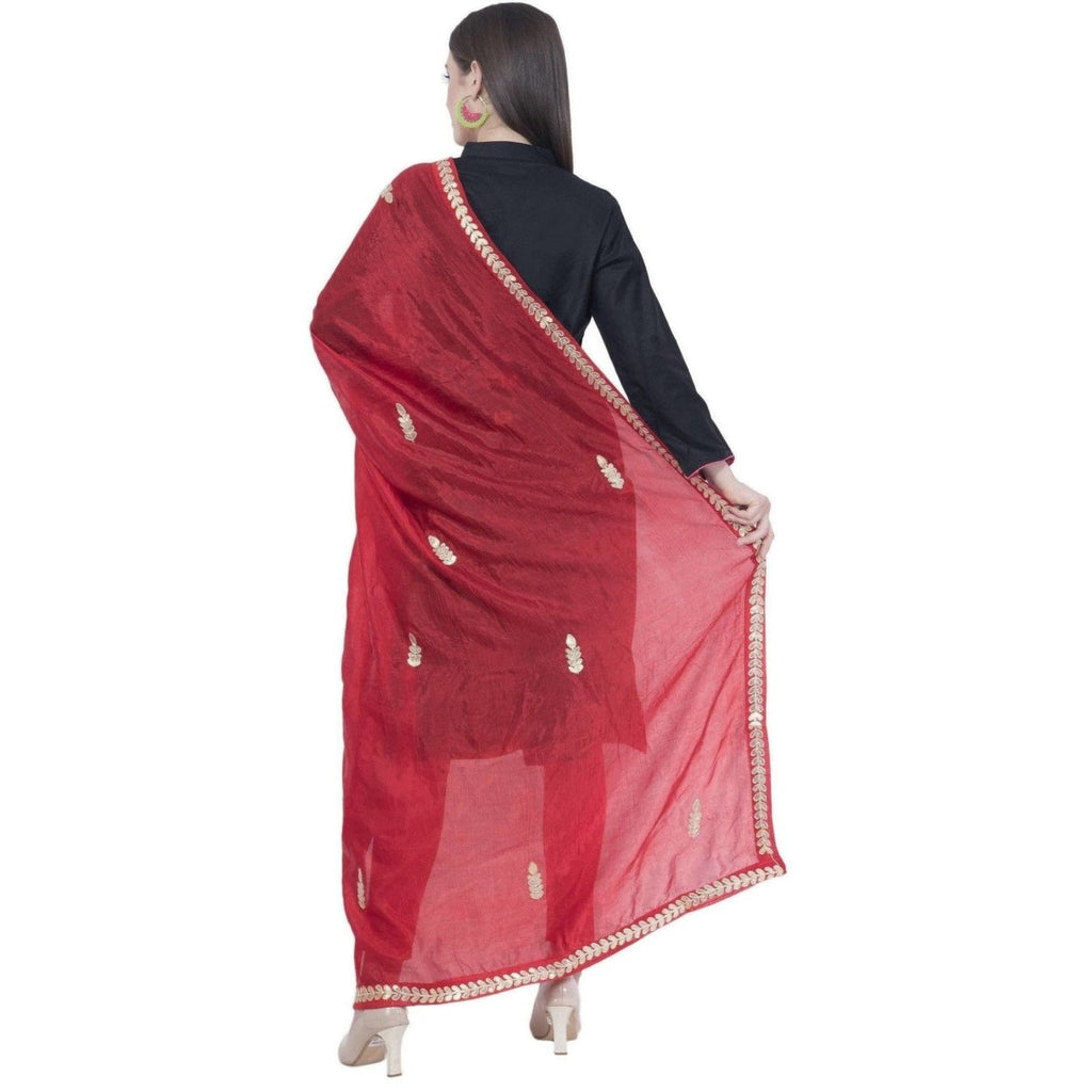 A R Silk Red Color Fancy Silk Dupattas and Chunnis | Grocsy