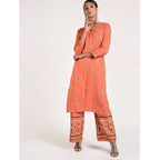 Cheera Women's Beautiful Gold Print And Highlights With Sequence Straight Kurta (CH078K) | Grocsy