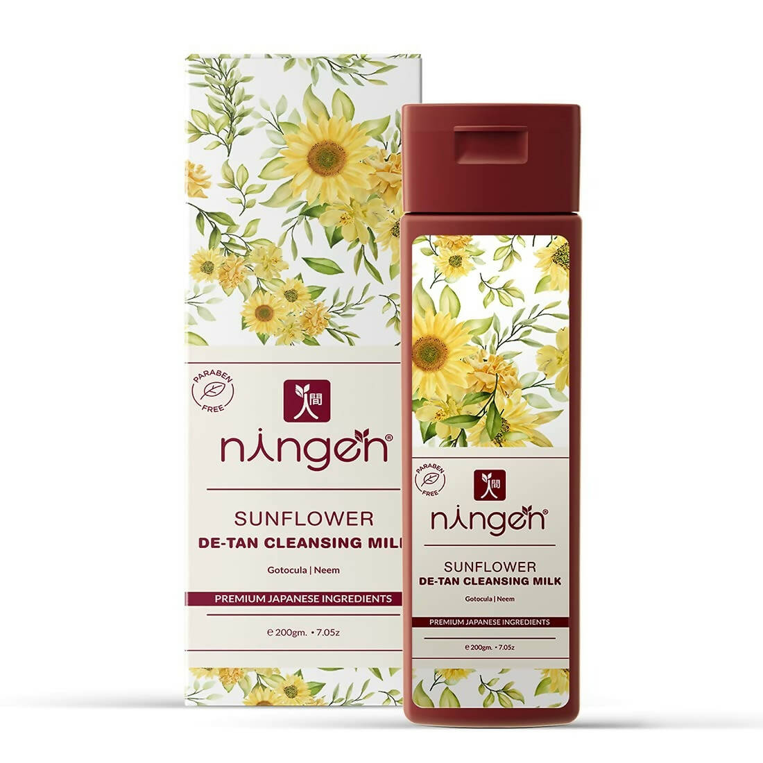 Ningen Sunflower De-Tan Cleansing Milk Cream | Grocsy
