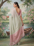 Shree Shyam Fashion Silver Tissue Silk Saree | Grocsy
