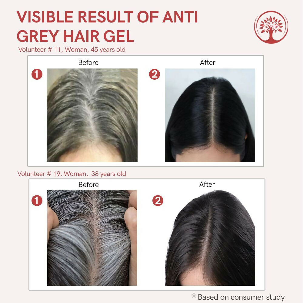 Ivory Natural Grey Gel For Hair Restore Natural Dark Shine And Luster | Grocsy