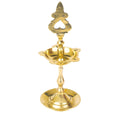 Spillbox Gold Toned Small Kuthu Vilakku Lakshmi Diya Pooja Essentials | Grocsy