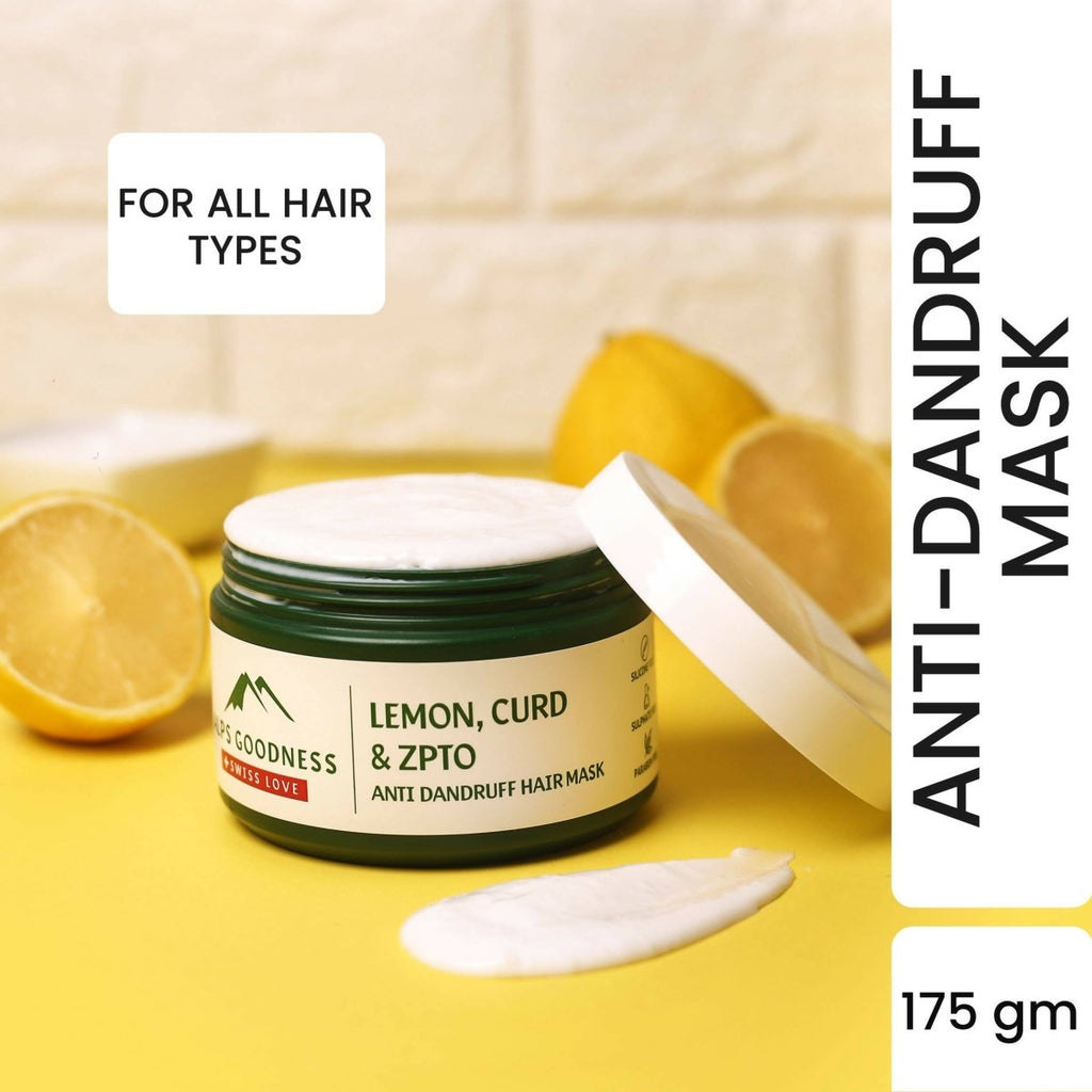 Alps Goodness Lemon, Curd & ZPTO Anti Dandruff Hair Mask | Grocsy