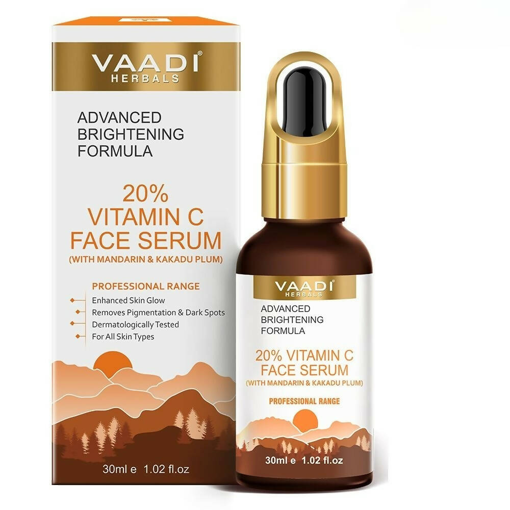 Vaadi Herbals 20% Vitamin C Face Serum With Advanced Brightening Formula | Grocsy