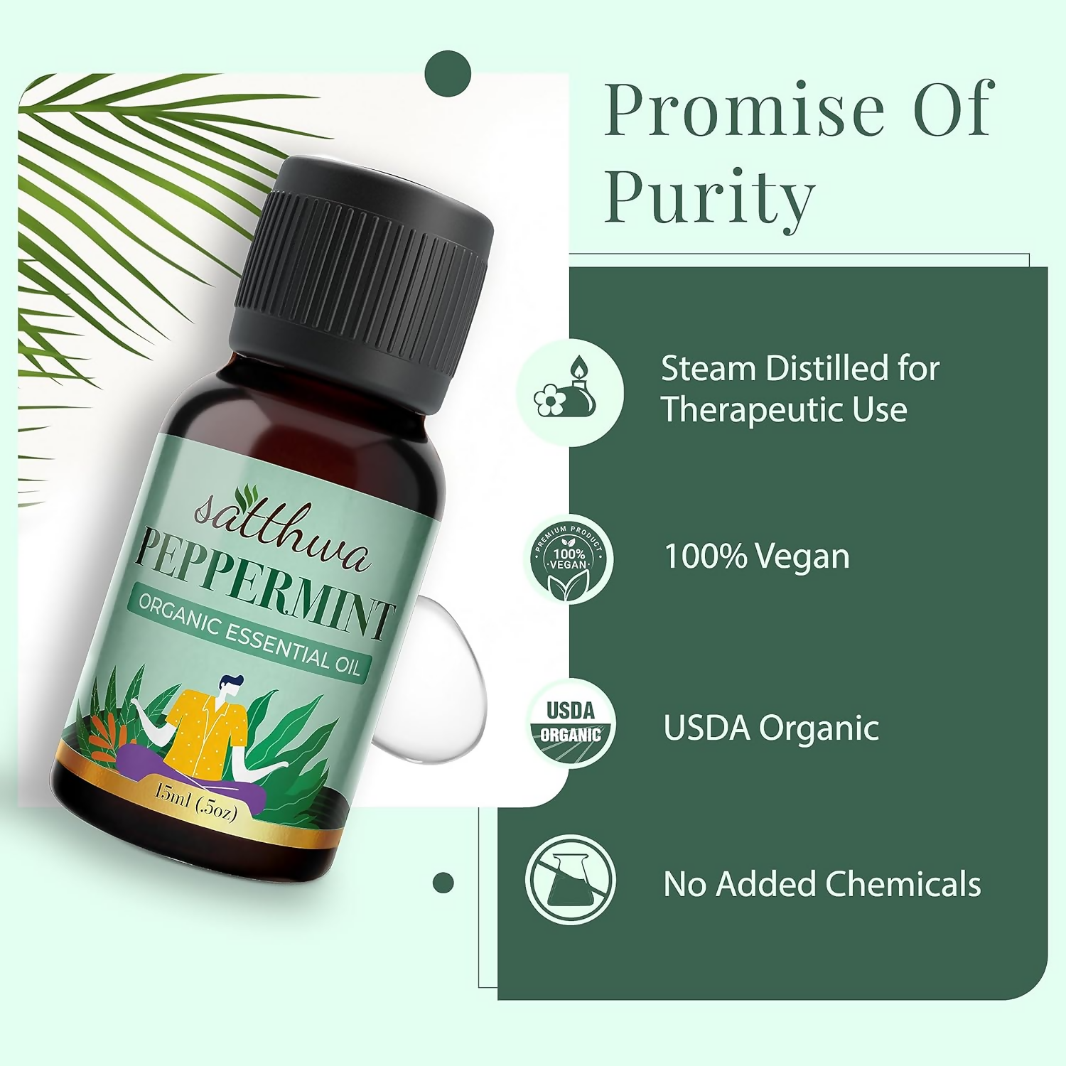 Satthwa Organic Peppermint Essential Oil | Grocsy