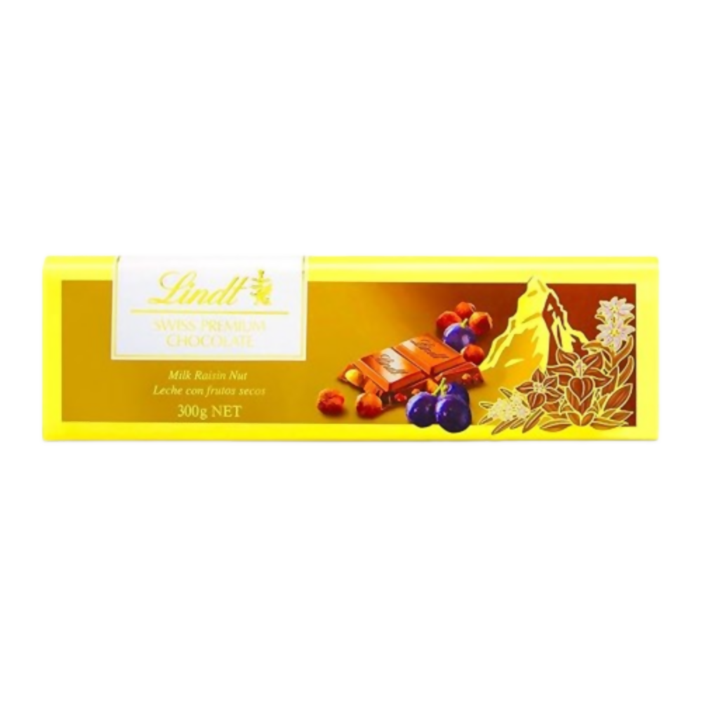 Lindt Gold Tab Milk Nut Chocolate, Raisin | Grocsy