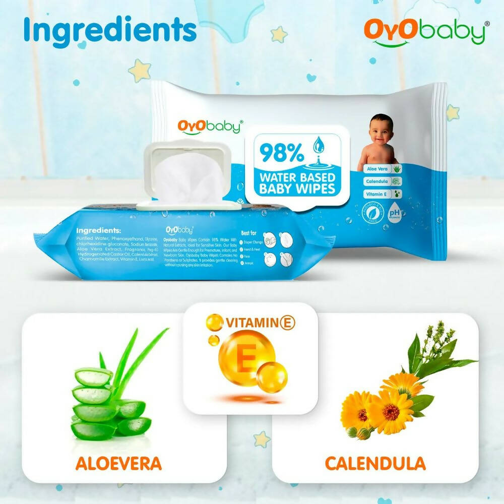 Oyo Baby 98% Water Baby Wipes | Grocsy