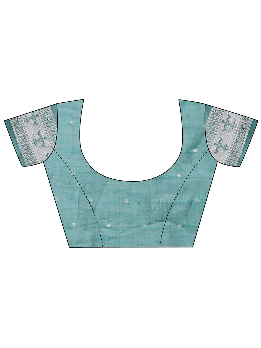 Shree Shyam Fashion Varnika Sea Green Linen Cotton Saree | Grocsy