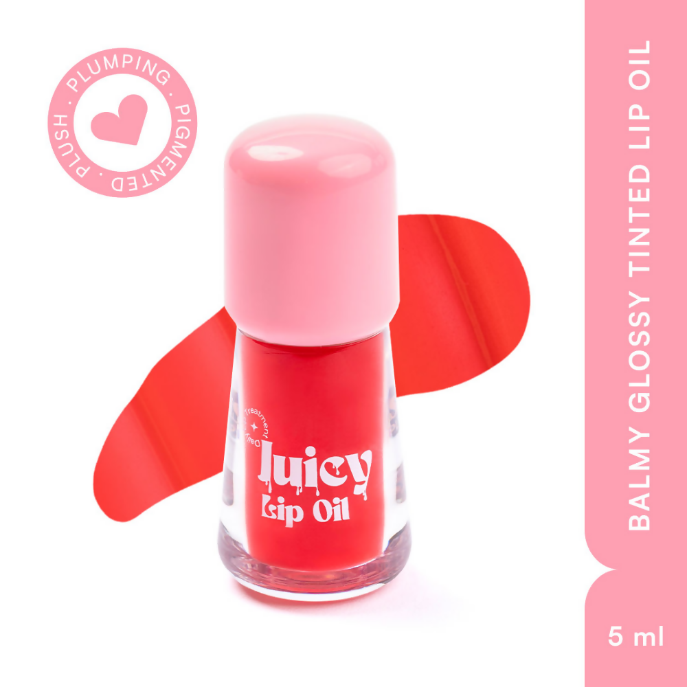 Gush Beauty Balmy Glossy Tinted Lip Oil - Cherry Red | Grocsy