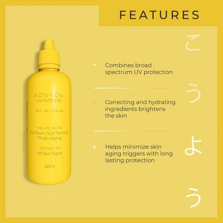 Kanpeki Kouyou UVF Filter Sunscreen SPF 30 | Grocsy