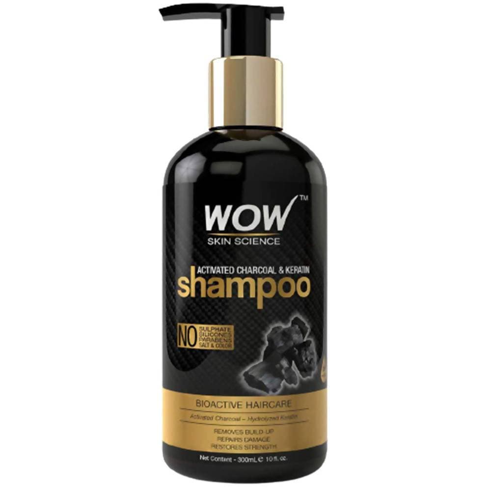 Wow Skin Science Charcoal & Keratin Shampoo | Grocsy