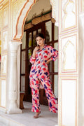 Vaasva Women Multi-colour Muslin Floral Print Shirt & Pant (Co-ords set) | Grocsy