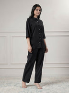 Joban Fashion Women's Black Top With Pant | Grocsy