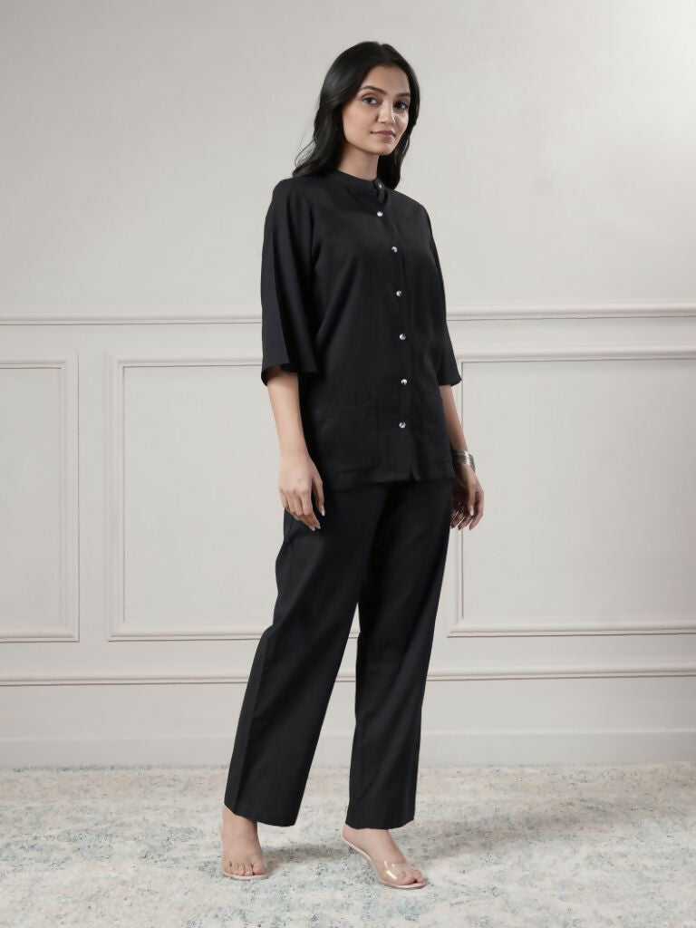 Joban Fashion Women's Black Top With Pant | Grocsy