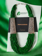 Inhanns Saree Shobha Statement Necklace - Green Onesize Necklace | Grocsy