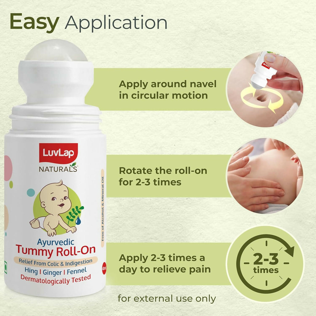 LuvLap Naturals Baby Tummy Roll On Oil | Grocsy