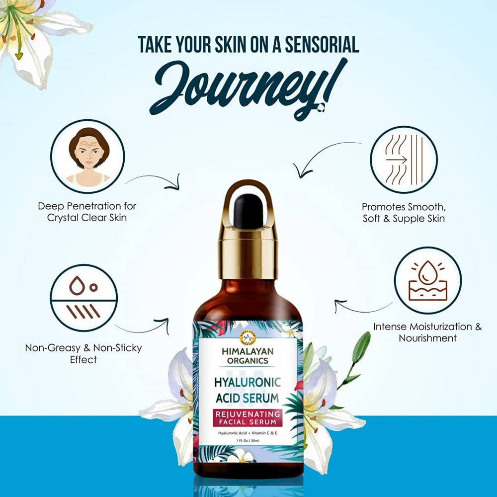 Himalayan Organics Hyaluronic Acid Serum Professional Facial Serum | Grocsy