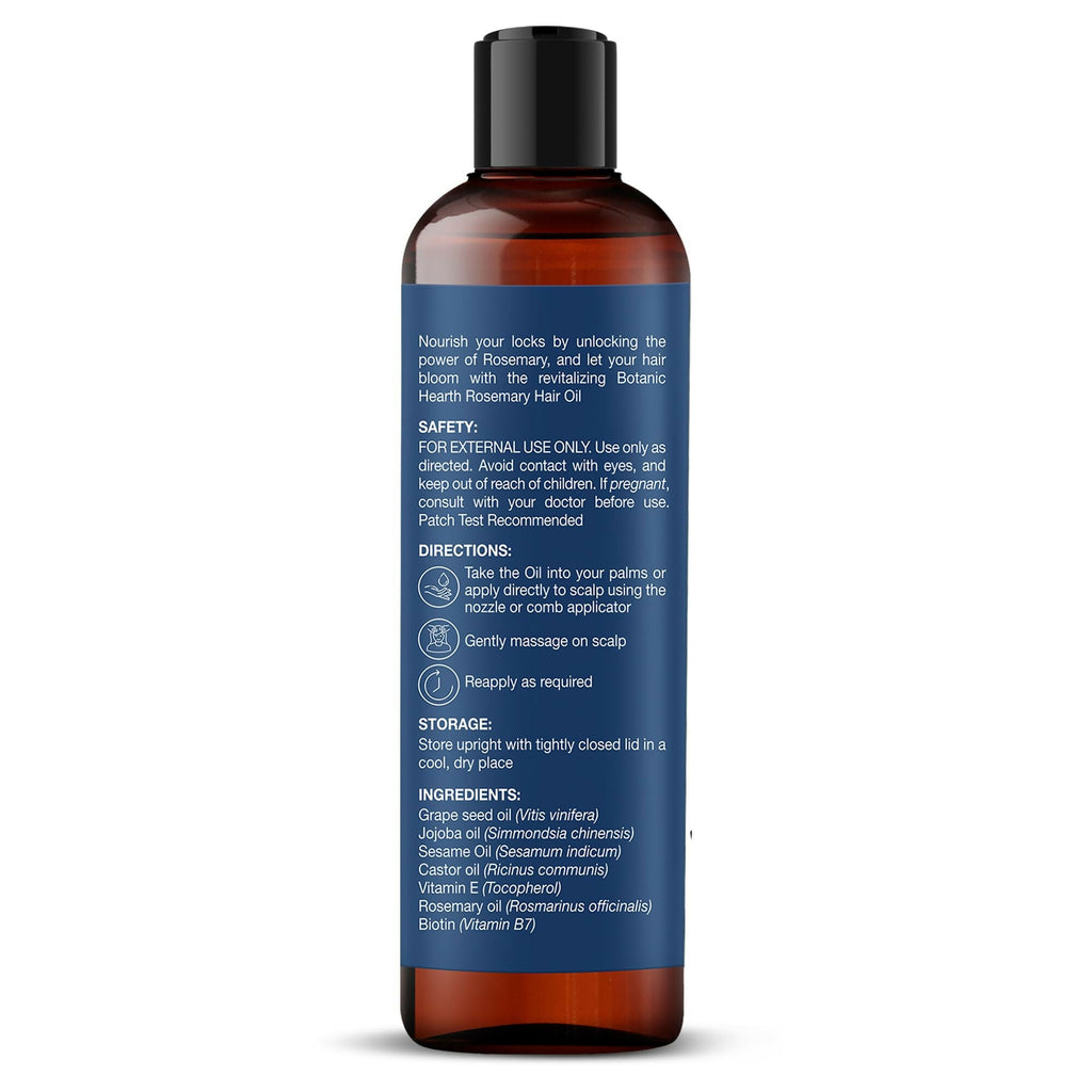 Botanic Hearth 100% Pure Rosemary Oil For Hair Growth, Controls Hair Fall, Promotes New Hair Growth | Grocsy