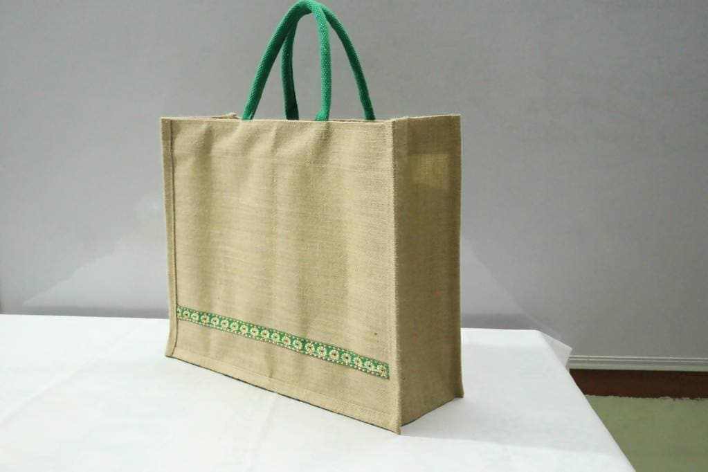Natural Color Grocery Jute Bag | Grocsy