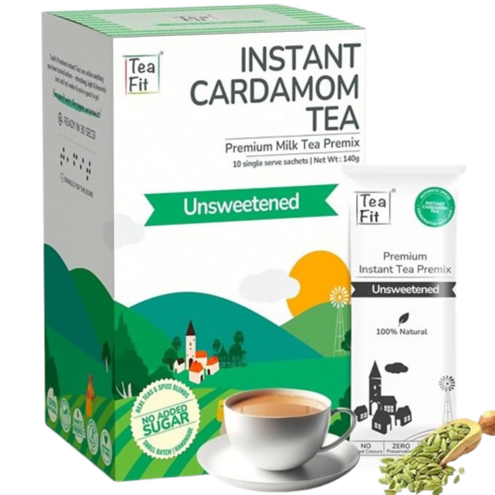 TeaFit Premium NO SUGAR Instant Cardamom Tea Premix | Grocsy