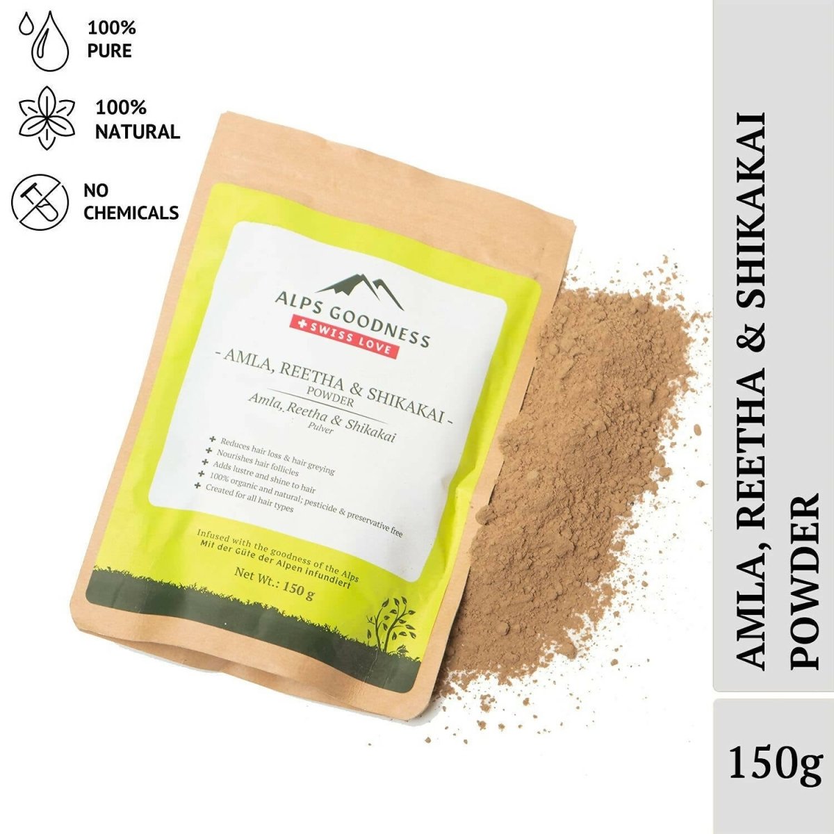 Alps Goodness Amla Reetha & Shikakai Powder | Grocsy