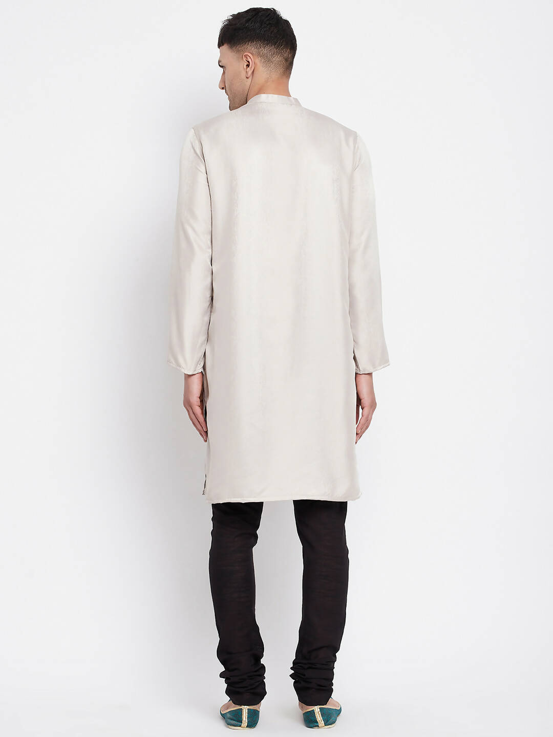 Even Apparels Beige Rayon Men's Sherwani Kurta With Open Front | Grocsy