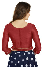 Aastha Fashion Women's Maroon Art Silk Designer Party Wear Readymade Blouse | Grocsy
