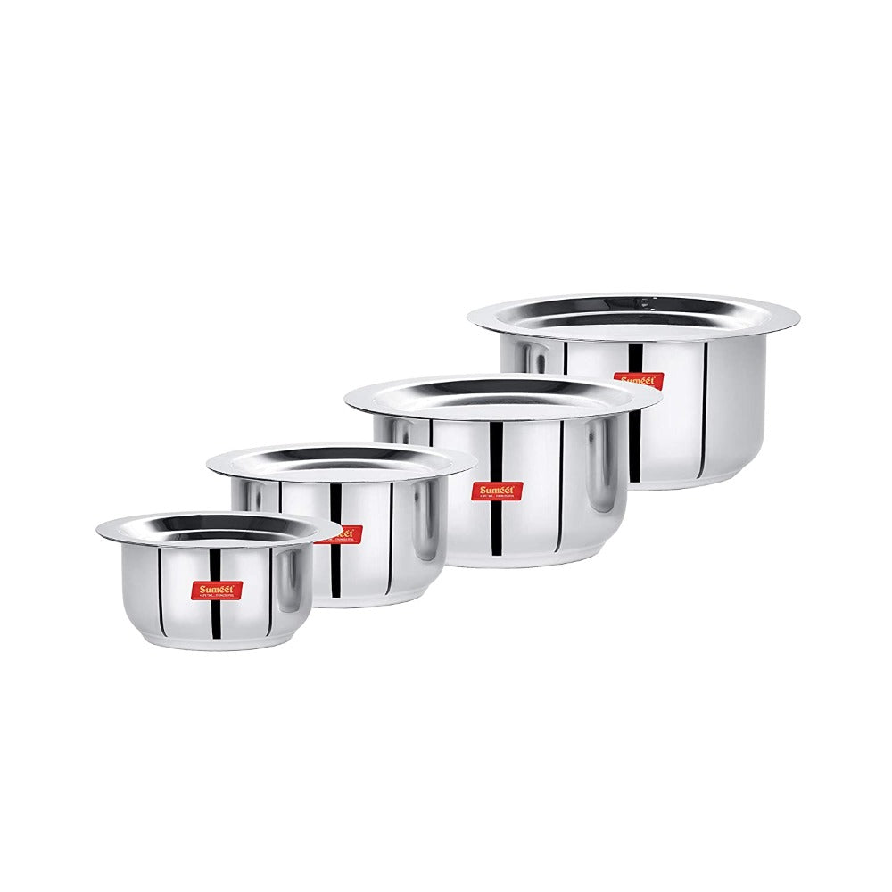 Sumeet Stainless Steel Tope/ Patila/cookware With Lids | Grocsy