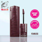 Maybelline New York Super Stay Vinyl Ink Liquid Lipstick, Instant Shine Lasts Up To 16H - Fearless | Grocsy
