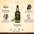 Tamas Pure Ayurveda 100% Organic Lemongrass Essential Oil-USDA Certified Organic | Grocsy