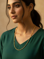 NVR Women Gold Plated Handcrafted Minimal Chain | Grocsy