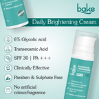 Bake 6% Glycolic + Tranexamic Acid Cream Spf 30 Pa+++ For Pigmentation & Daily Brightening Cream | Grocsy