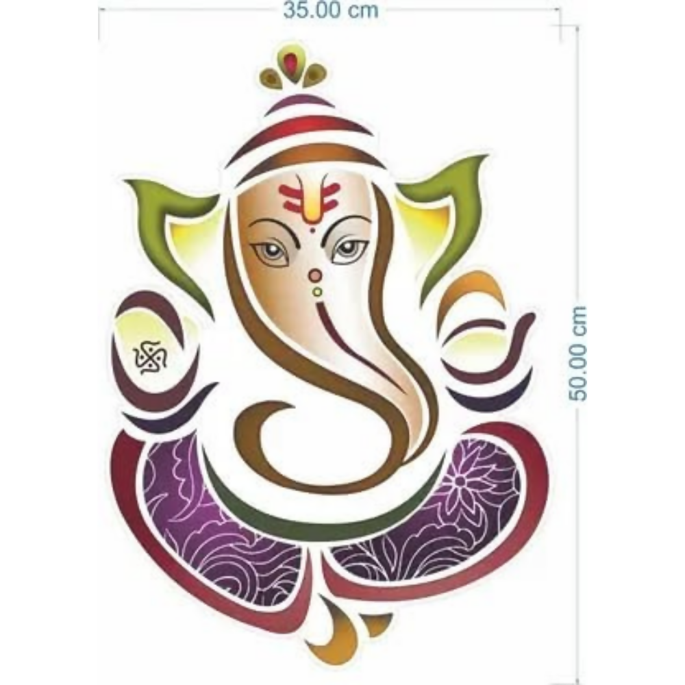 Rangoli White Glossy Vinyl Wall Sticker Premium Self-Adhesive Waterproof Decorative Wall Decal | Grocsy