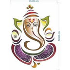 Rangoli White Glossy Vinyl Wall Sticker Premium Self-Adhesive Waterproof Decorative Wall Decal | Grocsy