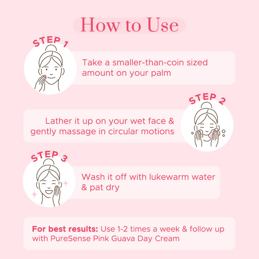 PureSense Pink Guava Face Wash | Grocsy
