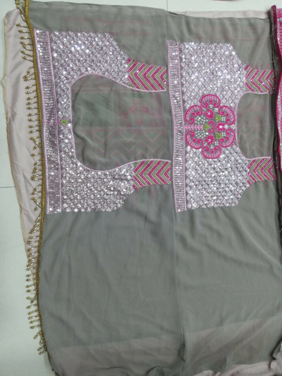 Jyoti Fashion Glamorous Multicolor Faux Georgette 3MM Sequins with Thread & Jari Embroidery Lehenga Choli with Dupatta | Grocsy