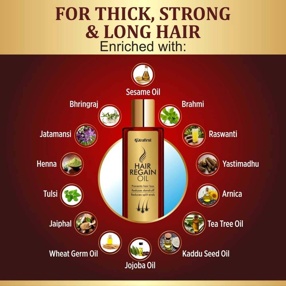Nutrafirst Hair Growth & Regain Oil | Grocsy