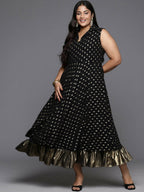 Ahalyaa Women's Traditional wear Ethnic Dress - Black | Grocsy