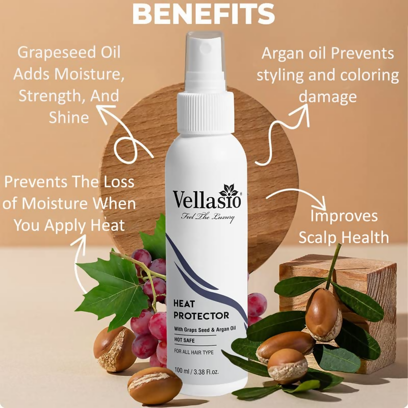 Vellasio Classic Heat Protection Spray For Hair Straightener | Grocsy