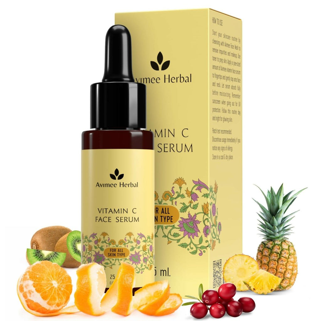 Avimee Herbal Vitamin C Serums For Face: Glowing Skin & Anti-Aging Benefits | Grocsy