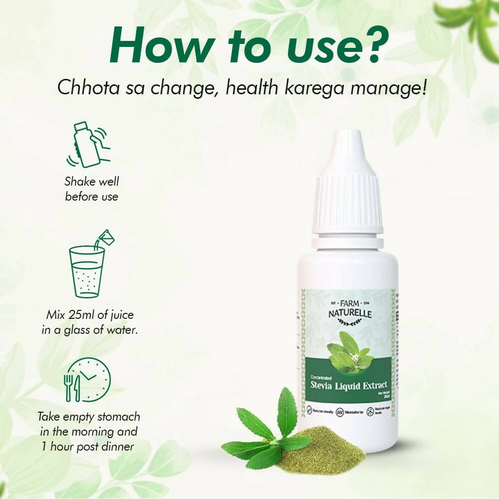 Farm Naturelle Concentrated Stevia Extract Liquid Drops | Grocsy
