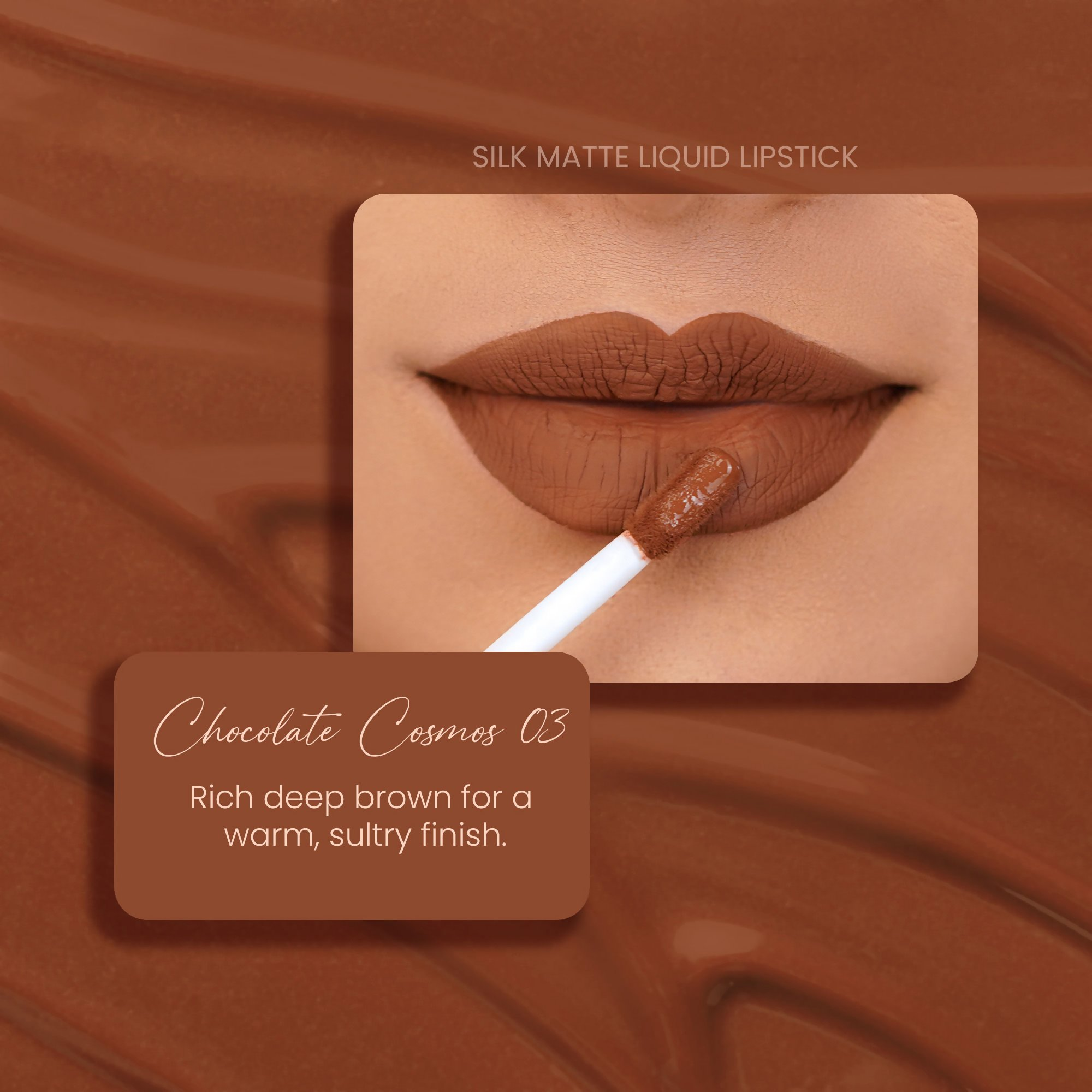 Parul Garg Beauty Silk Matte Liquid Lipstick - Chocolate Cosmos 03 | Grocsy