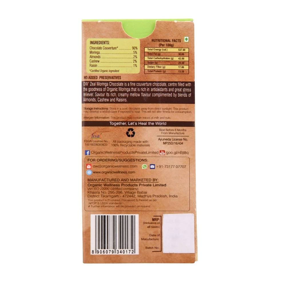 Organic Wellness Moringa Chocolate | Grocsy